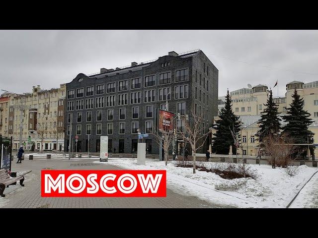 Moscow walk. Gloomy winter day, bike ride, January 31, 2023