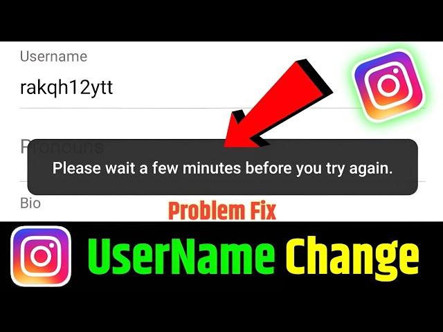 instagram username change problem please wait a few minutes before you try again |#instagramusername