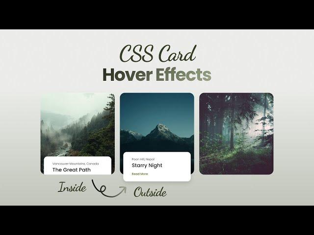 CSS Card Hover Effects | HTML & CSS