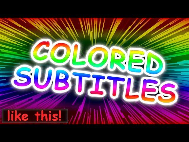 How i made COLORED YouTube subtitles! [TUTORIAL]