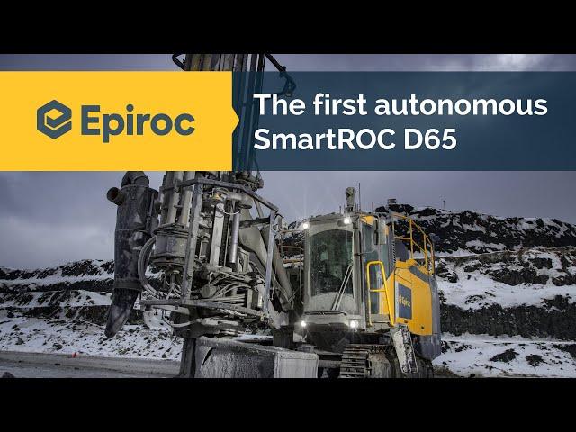 World's first fully autonomous SmartROC D65 surface drill rig