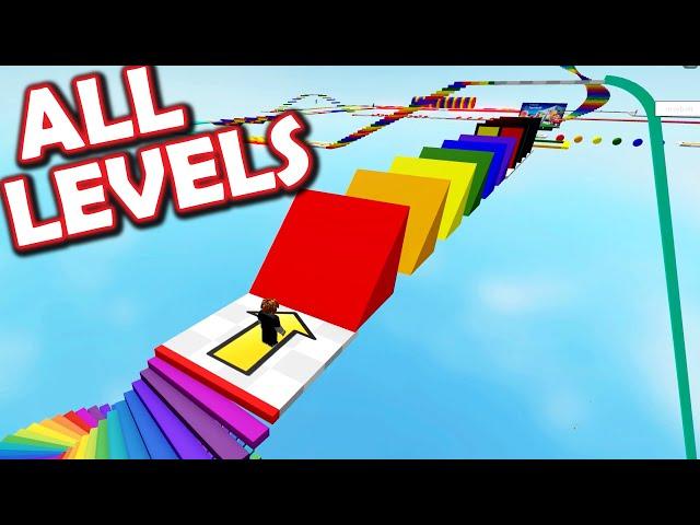 (ALL LEVELS) Fun Platform Game: Roblox "Easy Obby" Obstacle Course!!