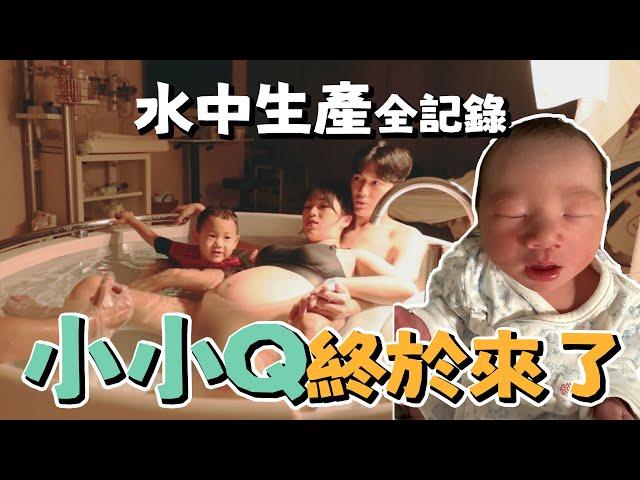 『水中生產』全記錄 小小Q終於來了！哥哥一起下水幫媽媽加油！兩兄弟同一天生日｜溫柔生產｜雙Q人生大事｜絕代雙Q