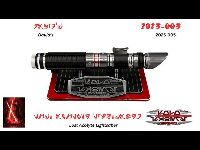 David's KR Sabers "Lost Acolyte" Neopixel Lightsaber with Goth Master Chassis and Proffie