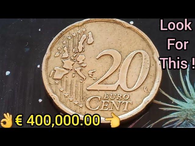 MOST EXPENSIVE  € 400,000.00  Very Rare Error Coin 20 Cent Euro French 2002 coin worth money