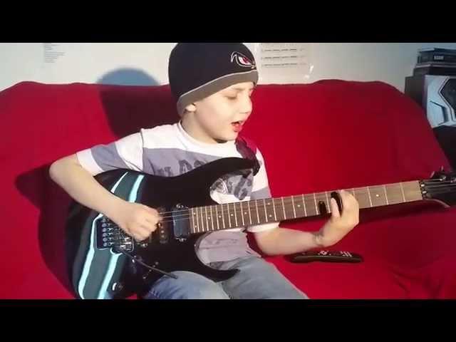 Dustin Tomsen 9 years old covers Gary Moore "The Loner"