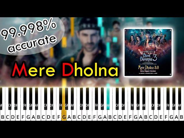 Mere Dholna 3.0 - Sonu Nigam Version - EASY Piano Tutorial