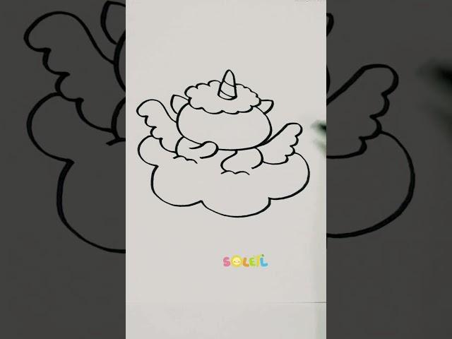 UNICORN DRAWING/HOW TO DRAW UNICORN/UNICORN CUTE/UNICORN KAWAII DRAWING/VALENTINE DRAWING/SHORTS