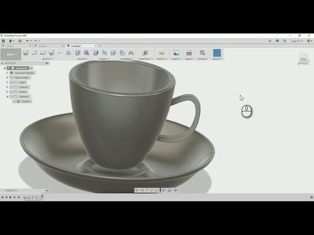 Fusion 360 - Revolve - Операция создания тела вращения