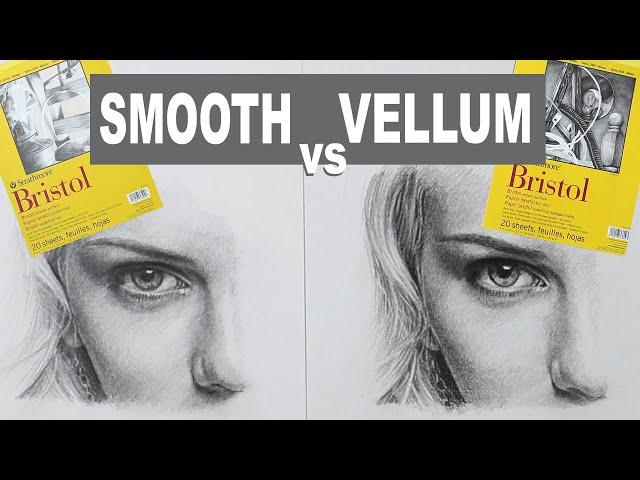 Smooth vs Vellum. The difference between Bristol Smooth and Bristol Vellum by Strathmore.