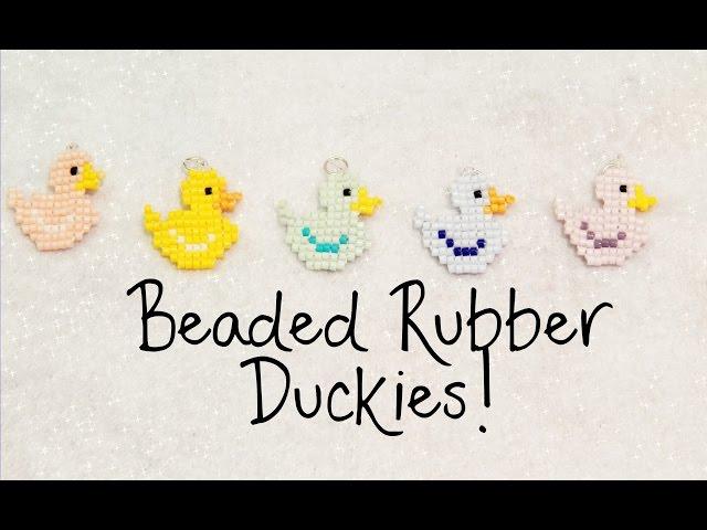 DIY Beaded Rubber Duck Square Stitch Charm Tutorial ¦ The Corner of Craft