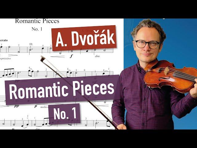 A. Dvorak: Romantic Pieces No. 1, Op. 75 | violin sheet music | piano accompaniment | playalong