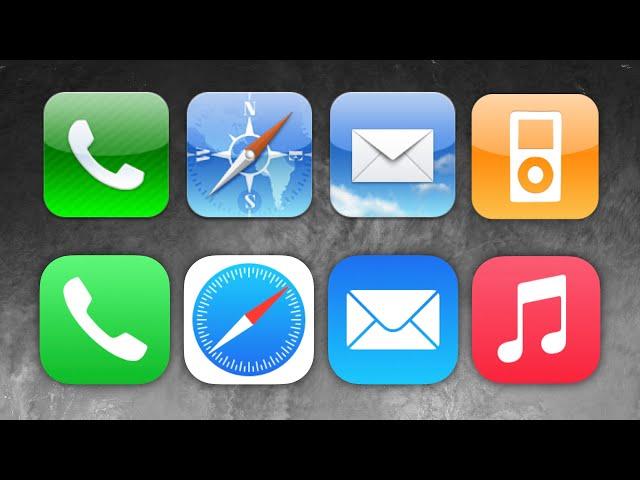 Apple iOS Icons over the years (2010 - present)