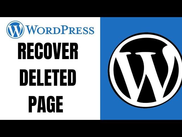 How to restore a deleted page in WordPress website ll Recover Deleted Posts 2023