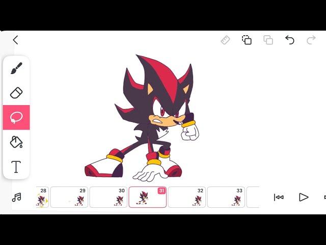 FlipaClip – Shadow the hedgehog Teleport animation (timelapse)