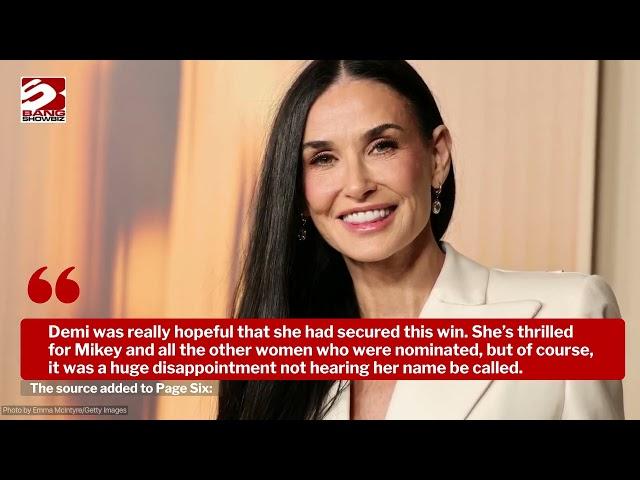 Demi Moore said to be taking losing out on best actress award at Oscars to Mikey Madison "very hard"