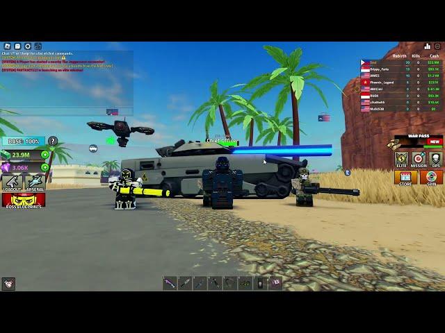 Trying the railgun tank in military tycoon (OP)