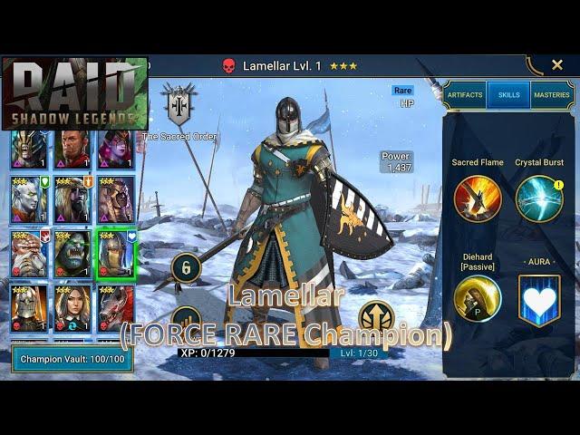 [*/\*] RAID: Shadow Legends - Unlocking Lamellar (FORCE RARE Champion)