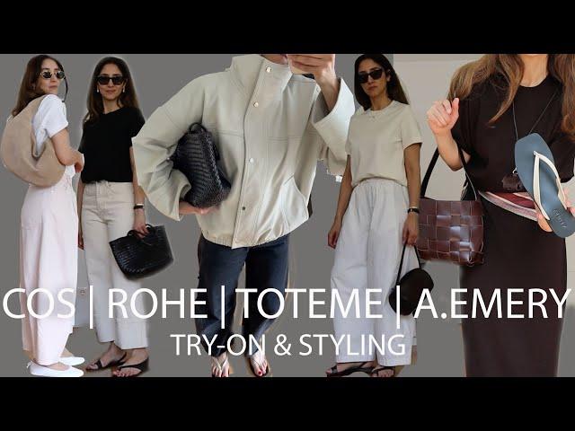 Try-On & Styling New Minimal Pieces | COS, ROHE, TOTEME, A.EMERY + More