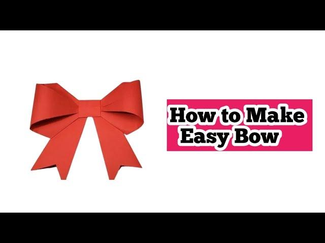 How to make Easy Paper bow| Origami bow | #bow  |#diy#papercrafts#craft#viralshort #easypaperflower