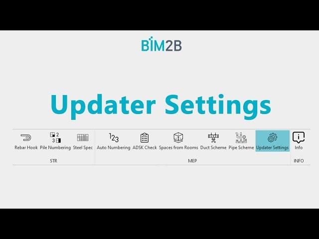 BIM2B плагин. Updater Settings