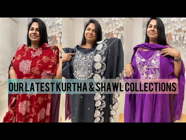 OUR LATEST KURTHA & SHAWL COLLECTIONS|REVATHY WEDDING COLLECTIONS MUVATTUPUZHA |8086575564|