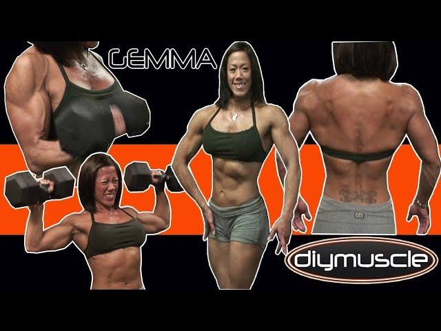 TOTAL INTENSITY!! figure model GEMMA SANTOS going hard in the gym MUST SEE!!