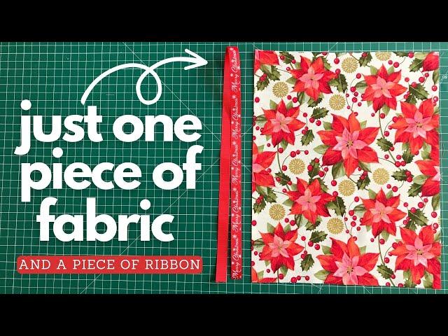 10 Minute Christmas Fabric Gift Bag Tutorial