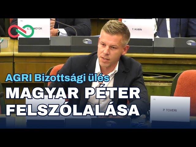 Magyar Péter felszólalása az AGRI Bizottsági ülésen