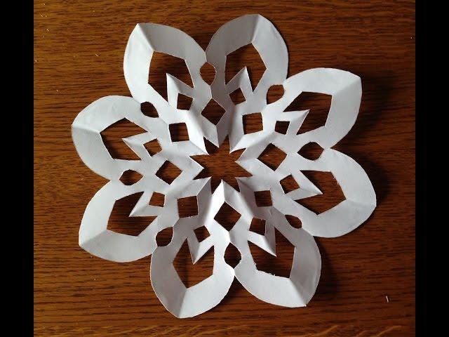 How to make a snowflake out of paper.