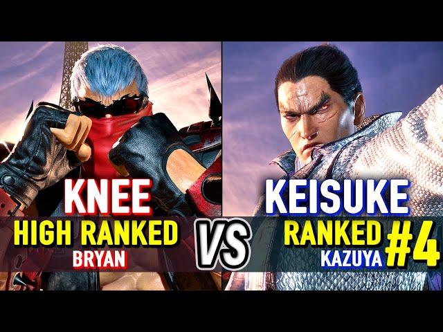 T8  KNEE (Bryan) vs KEISUKE (#4 Ranked Kazuya)  Tekken 8 High Level Gameplay