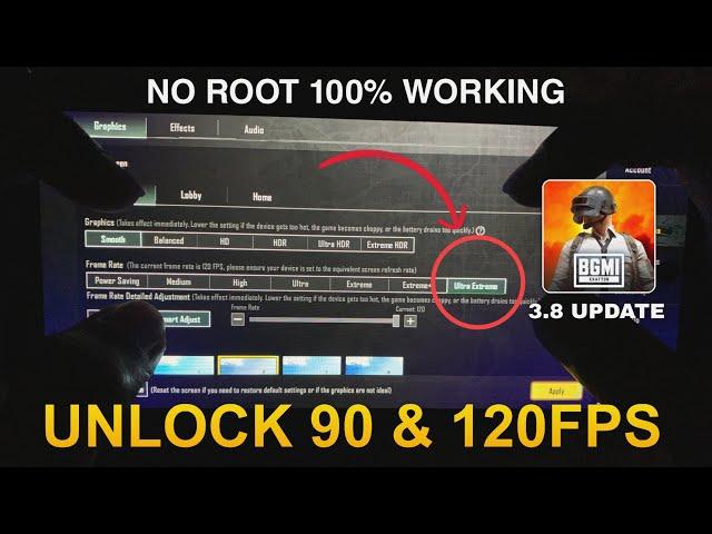 [No Root] Unlock 90 & 120FPS In BGMI 3.8 Update | 100% Working In All Android Phones