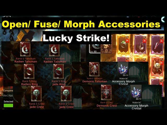 Darkness Rises Opening Accessory Chest , Fusing & Morphing Them - Lucky Strike!