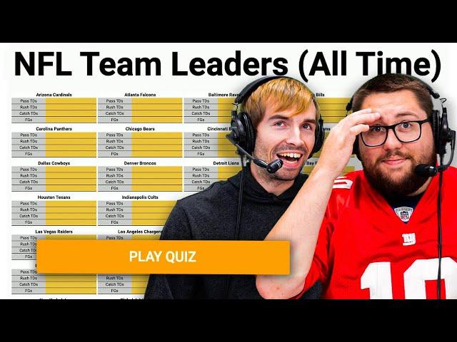 Can we name EVERY NFL team stat leader? (All Time)