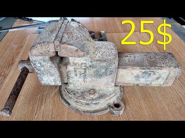 Vise with the scrap metal recovery. Vise Restoration.