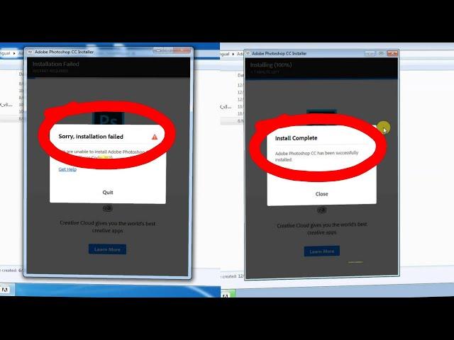 SOLVE 100%: We are unable to Install Adobe Photoshop this time Error code182
