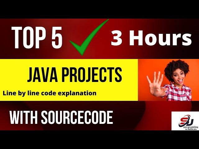  #javaprojects #miniprojects Top 5 Java Projects with Full Explanation and Source code  