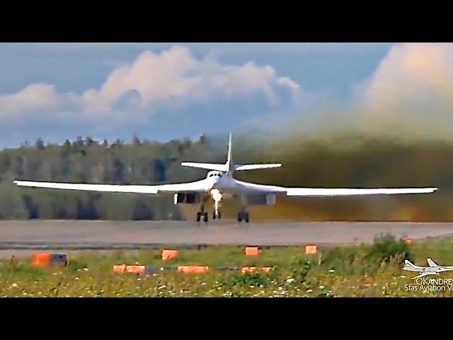 Tu-160. The most powerful bombing takeoff with afterburner.