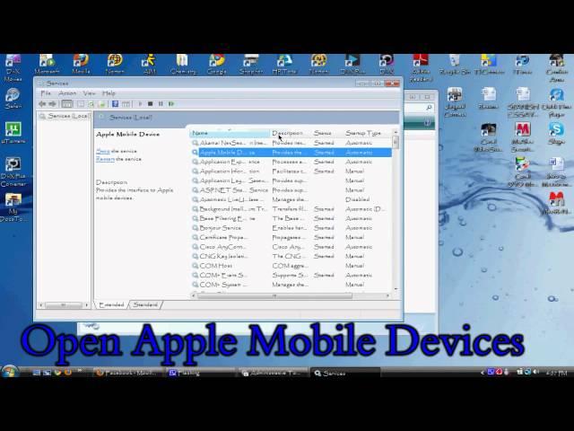 How to fix "Apple mobile device service not started error"