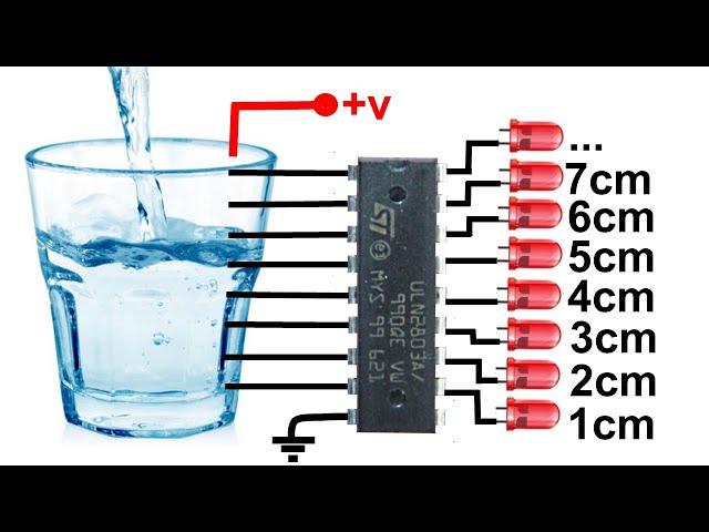 A circuit that can measure water at 8 levels | #utsource