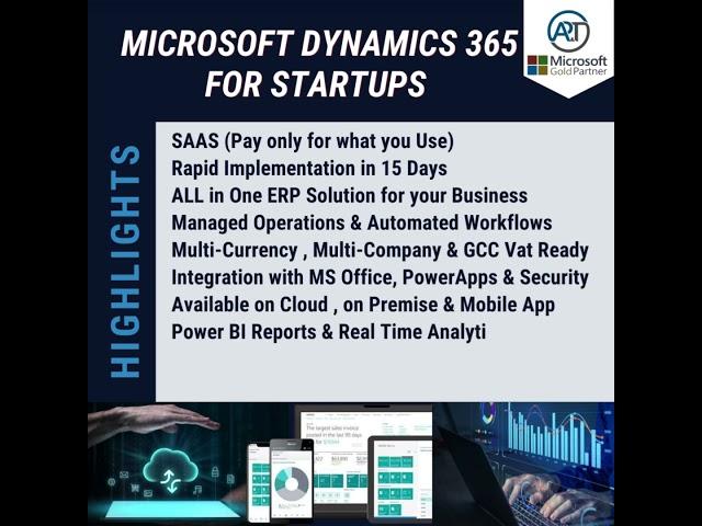 Microsoft Dynamics 365 for Startups | ERP for Startups | Rapid implementation for Startups| SAAS 