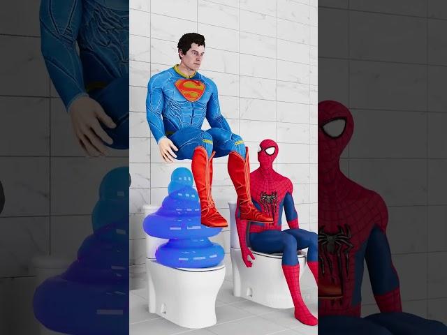 Batman vs Superman vs Spiderman | Toilet Challenge 11 | Marvel Animation