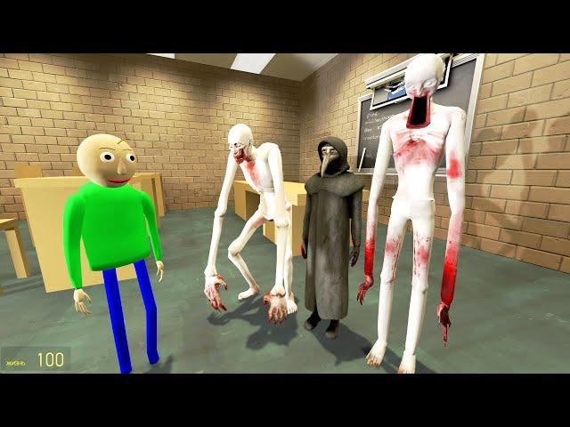 SCP ГОНЯЮТСЯ ЗА НАМИ В ШКОЛЕ БАЛДИ СЦП ГАРРИС МОД ► Garry's Mod