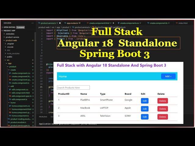 Full Stack with Angular 18 and Spring Boot 3