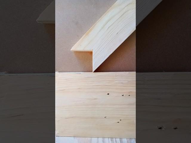 Cut Wood in a V-Shape and Get a Perfect 45° Fit | Genius Woodworking Hack! #wood #shorts