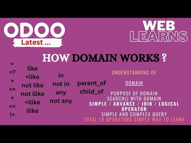 How to use search domain operators in Odoo | Latest Odoo Tutorial