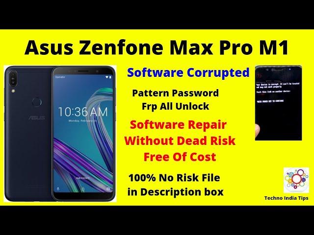 Asus Max Pro M1 Software Repair | Max Pro M1 Flashing | Pattern Password FRP Unlock