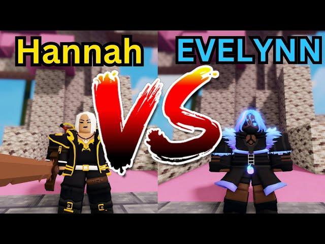 HANNAH VS EVELYNN WHOS BETTER?-ROBLOX BEDWARS