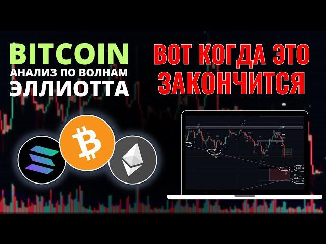 БИТКОИН ПРОГНОЗ: ДАТА, ЦЕЛИ КОНЦА ПАДЕНИЯ! АНАЛИЗ BTC, ETH, SOL