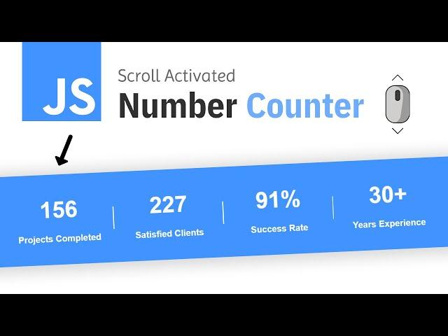 Scroll Activated Number Counter w Javascript | Quick Tutorial